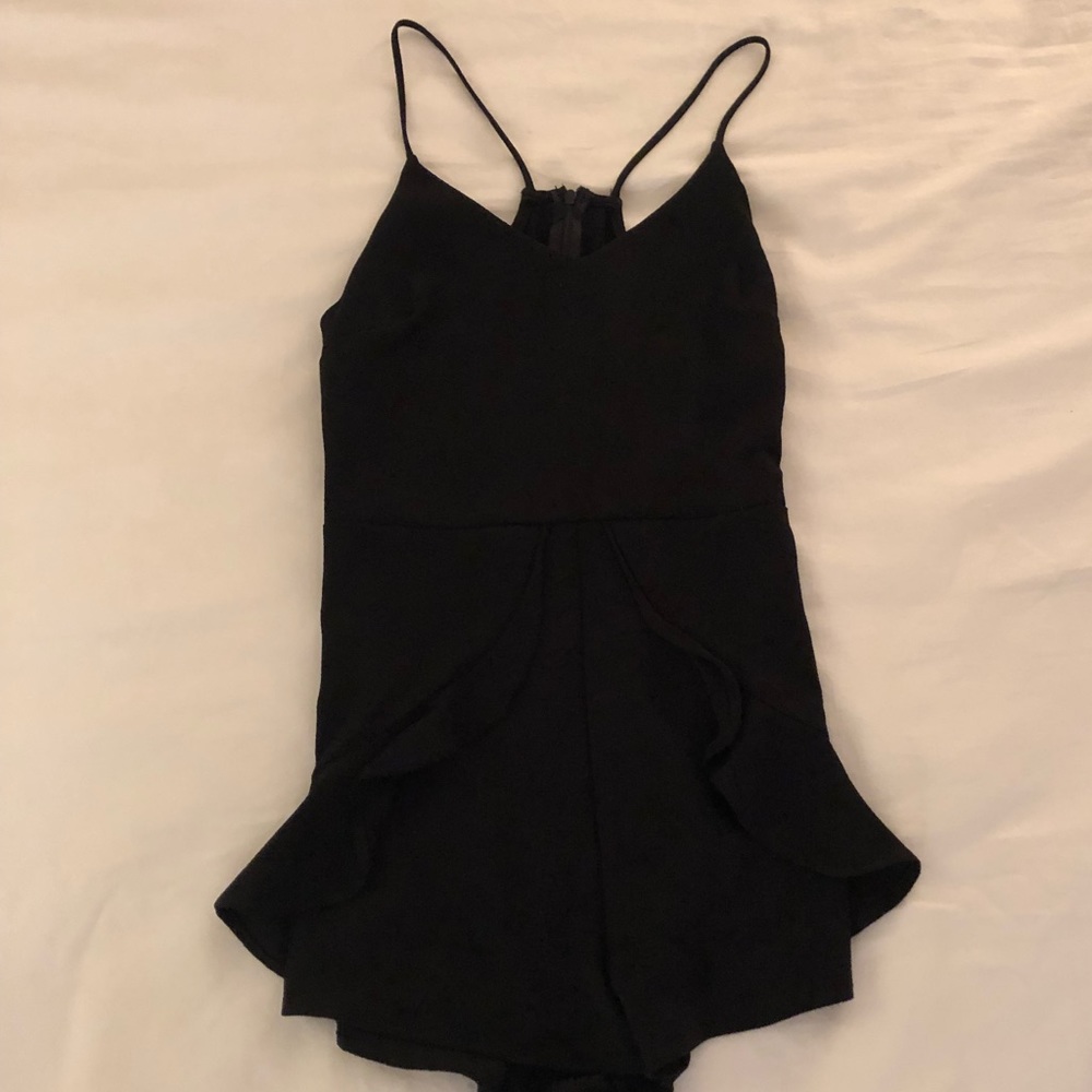 Pinkyotto Black Romper With Ruffle Detail Size S - Picture 6 of 8